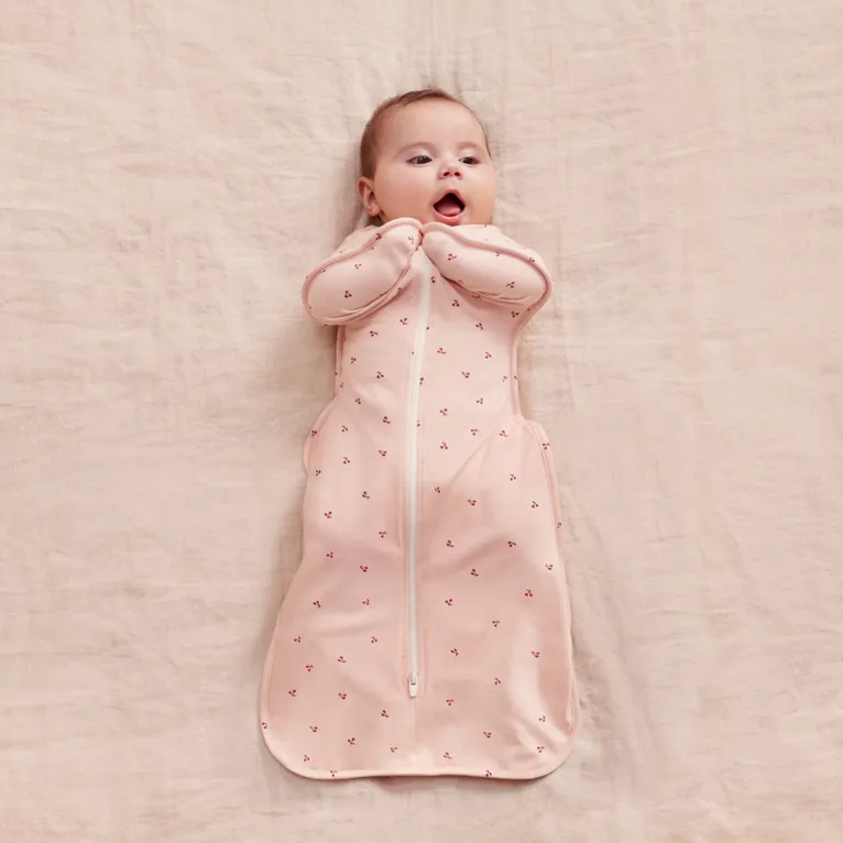 Love To Dream Bamboo Swaddle Up 1.0 Tog Cherries Blush Size Newborn