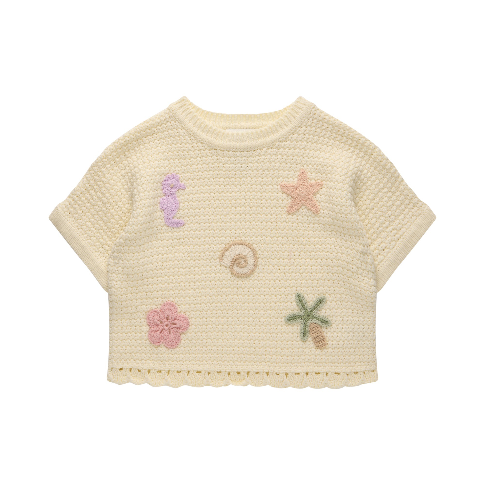 Kynd Baby Crochet Top Coconut Size 0