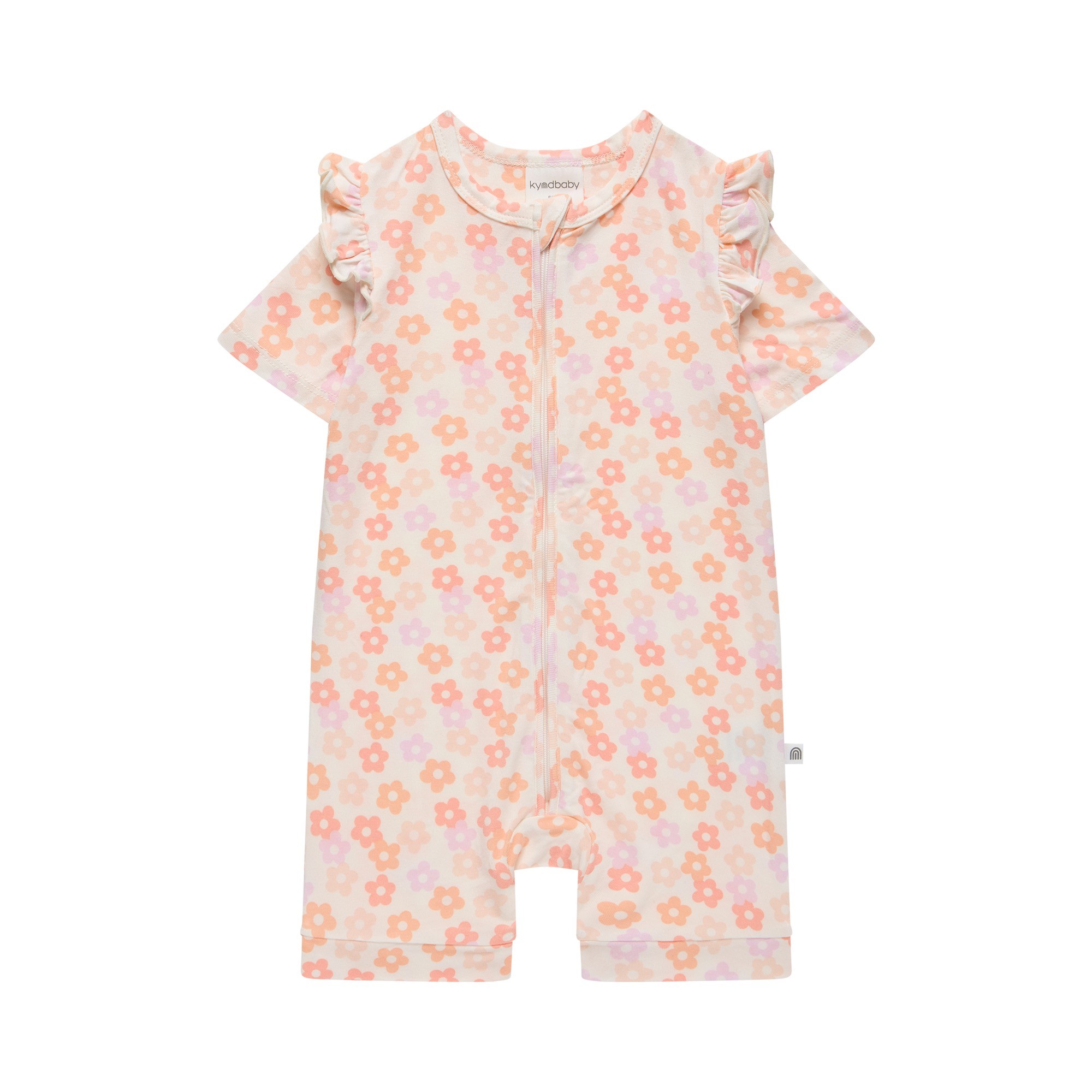Kynd Baby Ss Frill Onesie Blooms Size 0