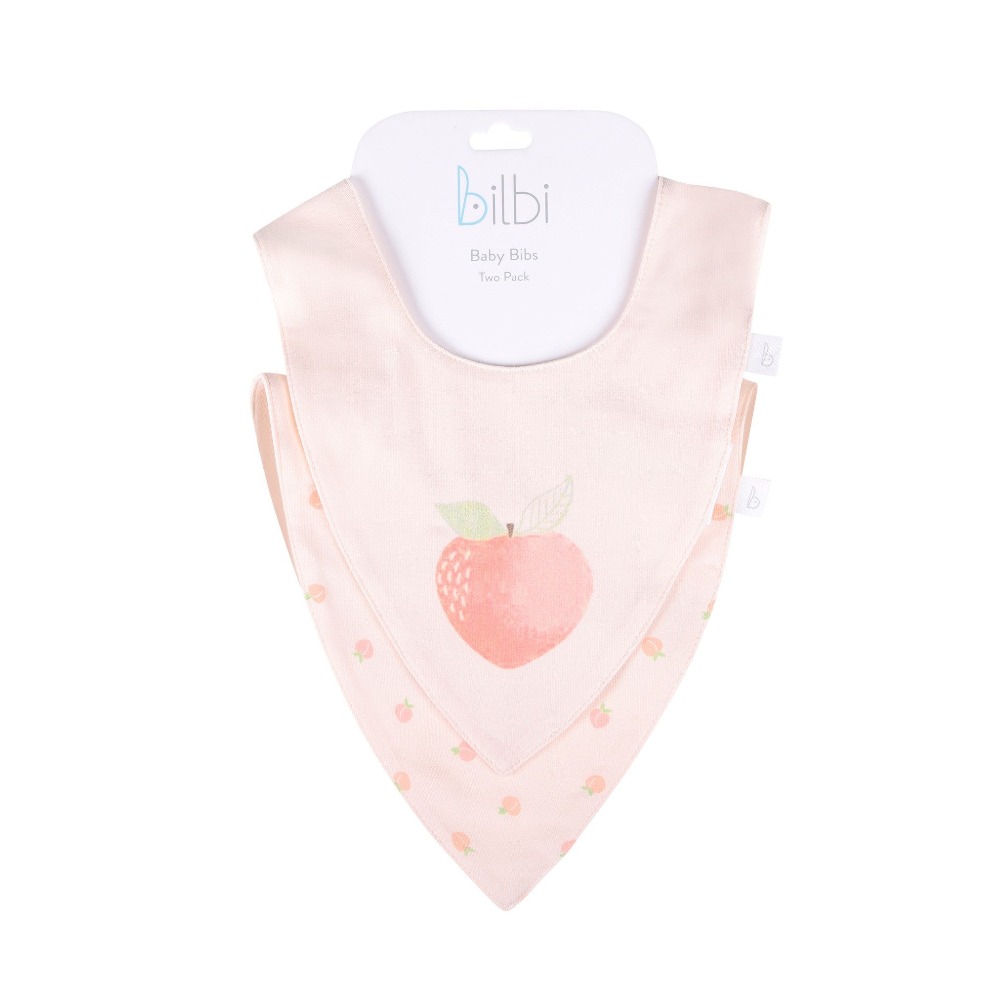 Bilbi Dribble Bib Peach Blush 2 Pack One Size