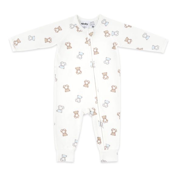 4Baby Coverall Teddy Blue/Brown 0.2 Tog