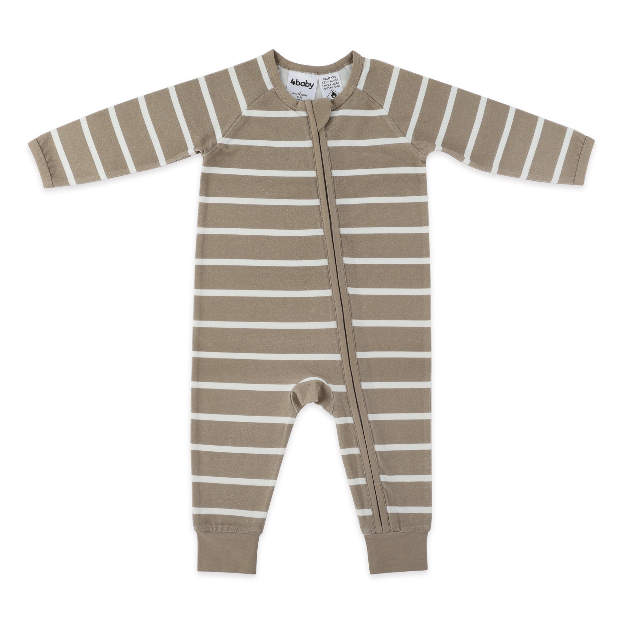 4Baby Coverall Taupe Stripe 0.2 Tog Size 0