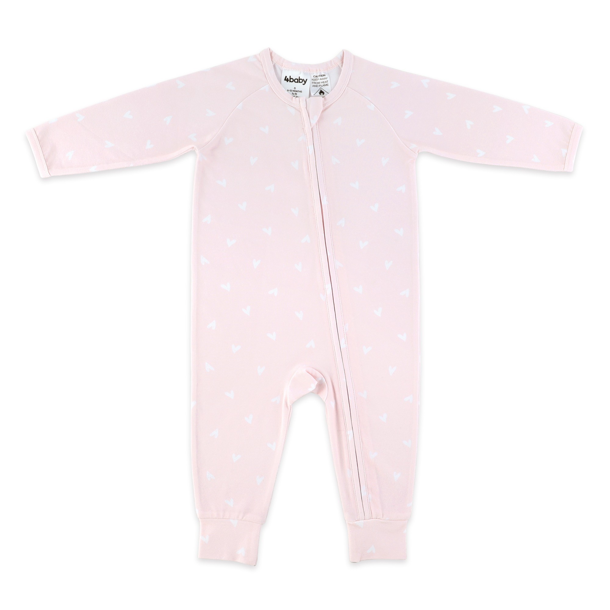 4Baby Coverall Pink Hearts 0.2 Tog Size 0