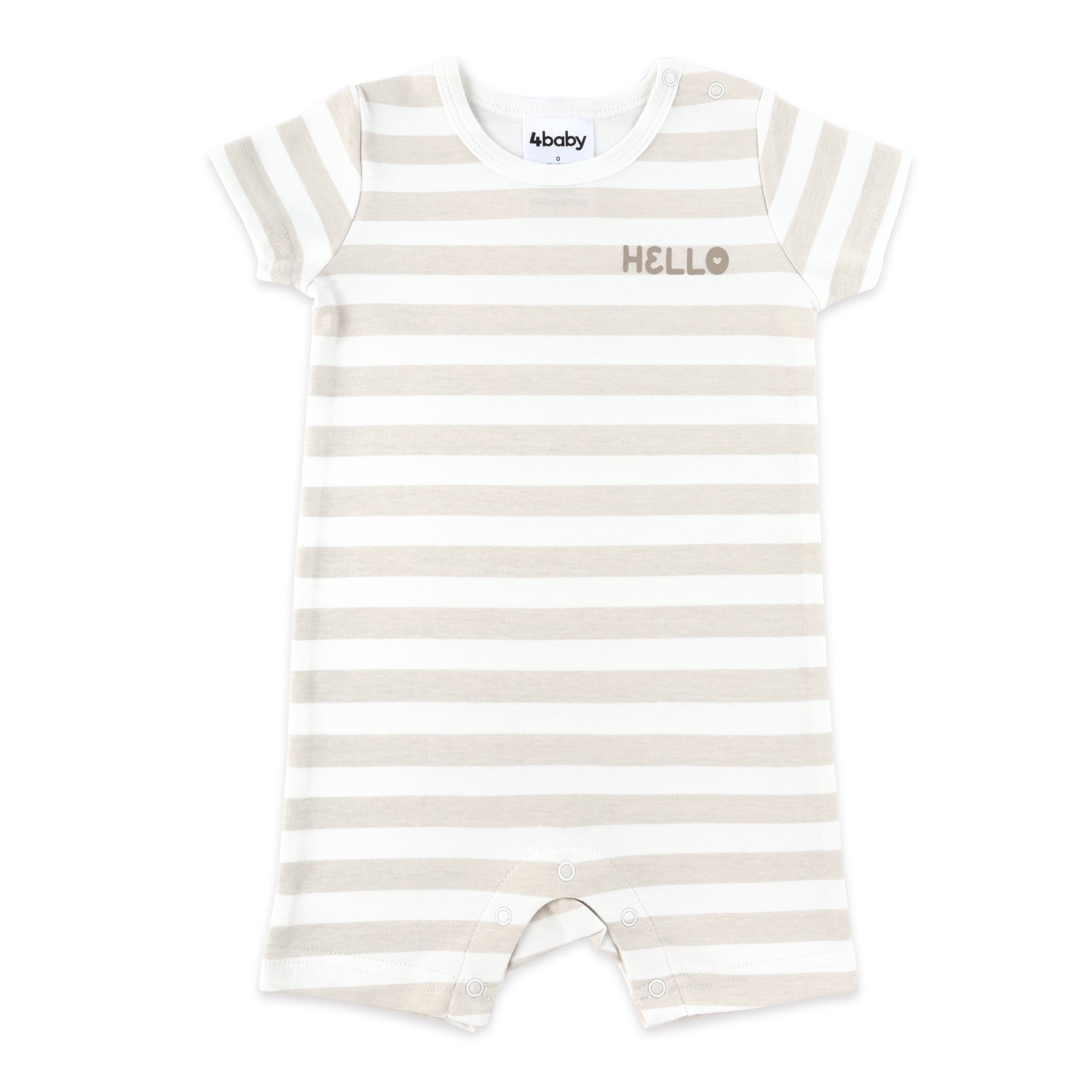 4Baby Hello Short Romper Stripe Beige Size 0