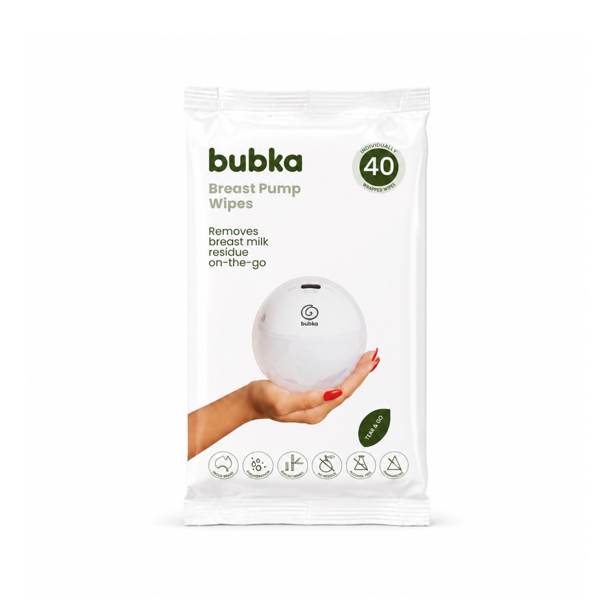 Bubka Fast Clean Eco Breast Pump Wipes 40 Pack