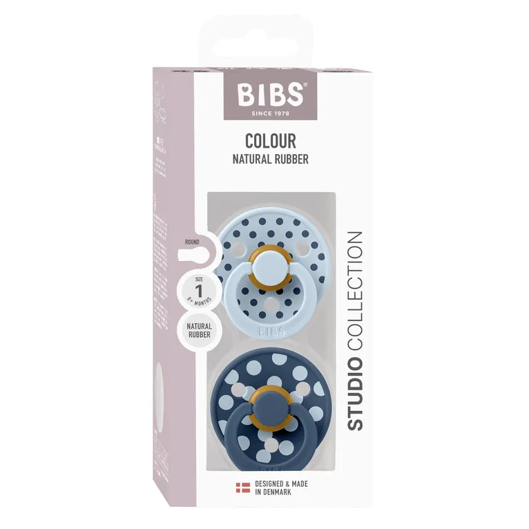 Bibs Studio Polka S1 Baby Blue/Steel Blue