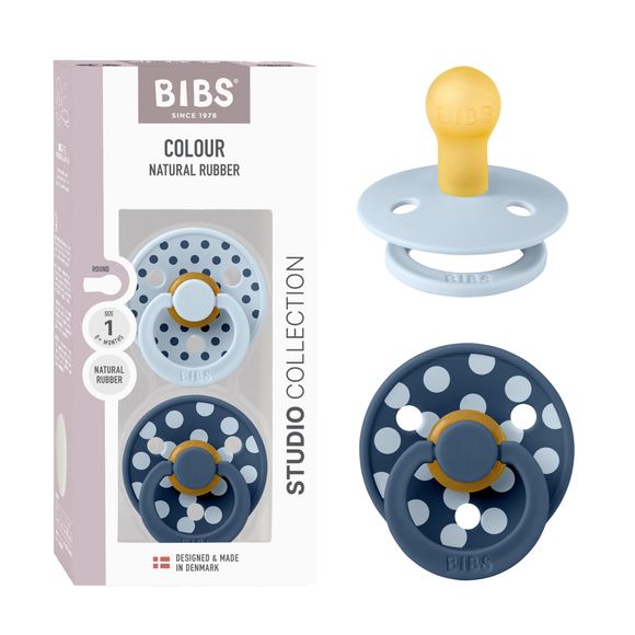 Bibs Studio Polka S2 Baby Blue/Steel Blue