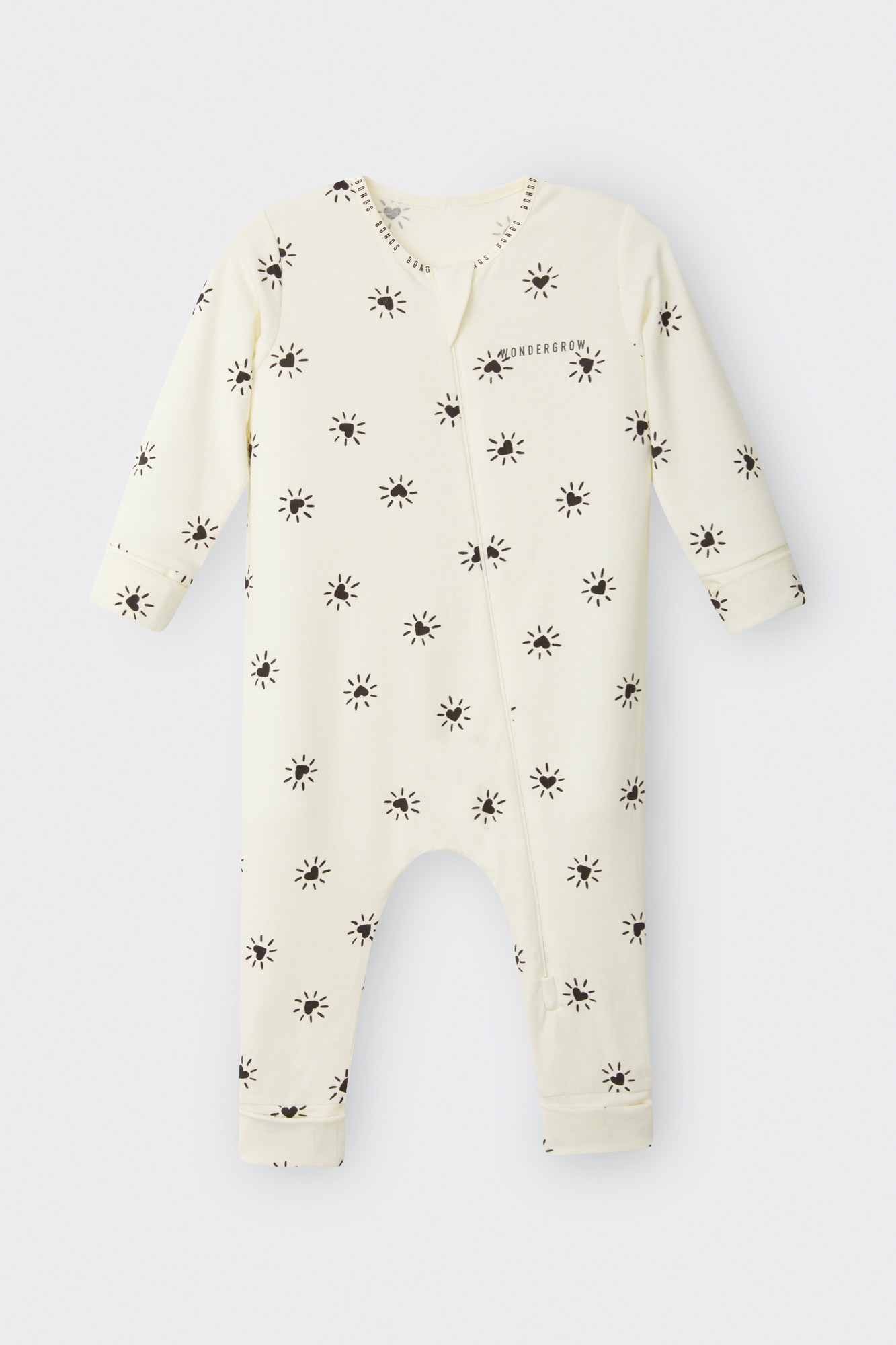 Bonds Wondergrow Zippy Sparkling Hearts Size 00-1Y