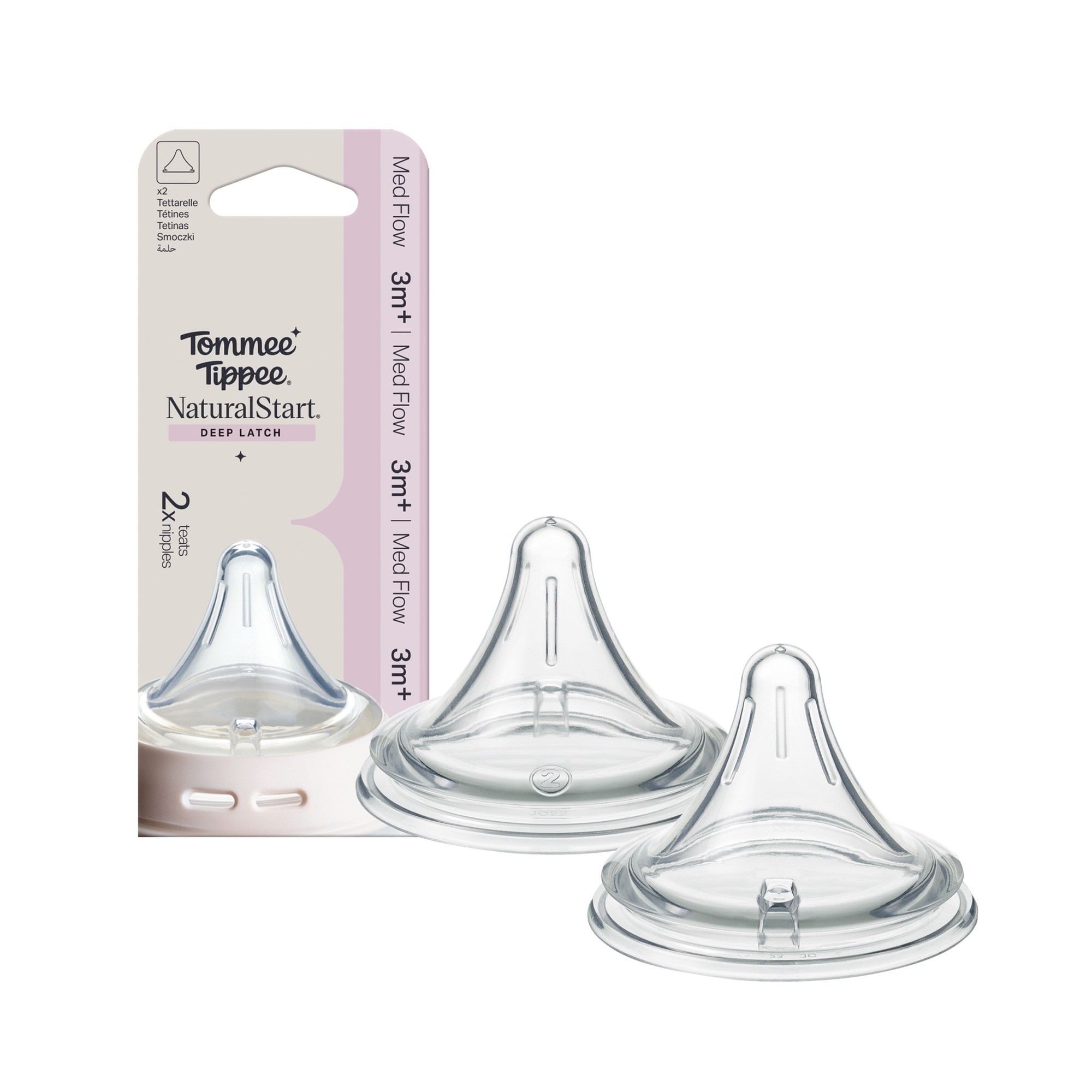Tommee Tippee New Start Narrow Teat Medium 2 Pack