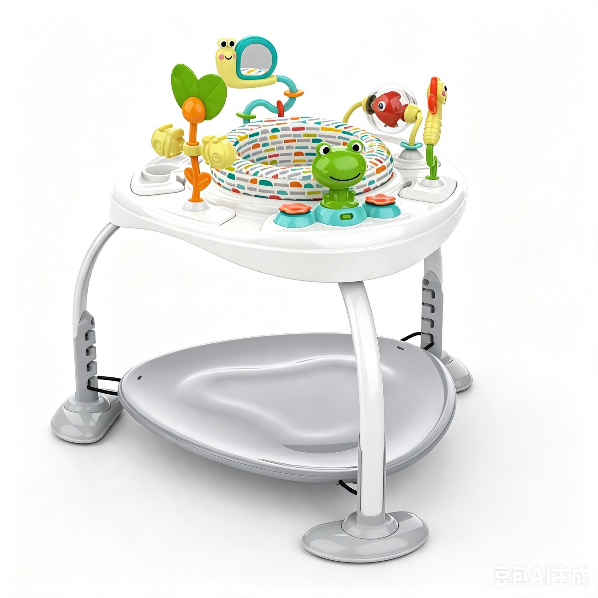 Bright Starts Bounce Bounce Baby 2-In-1 Activity Jumper & Table Playful Paradise