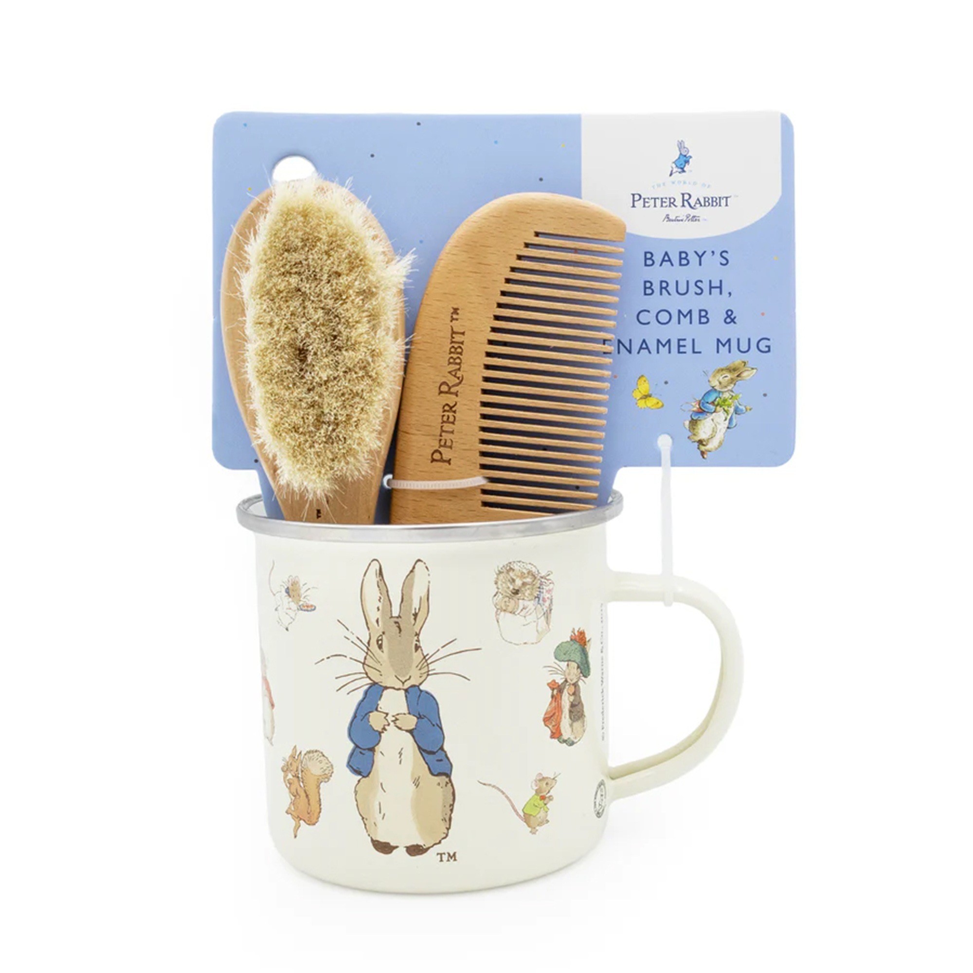 Peter Rabbit Gift Set Baby Brush Comb & Mug