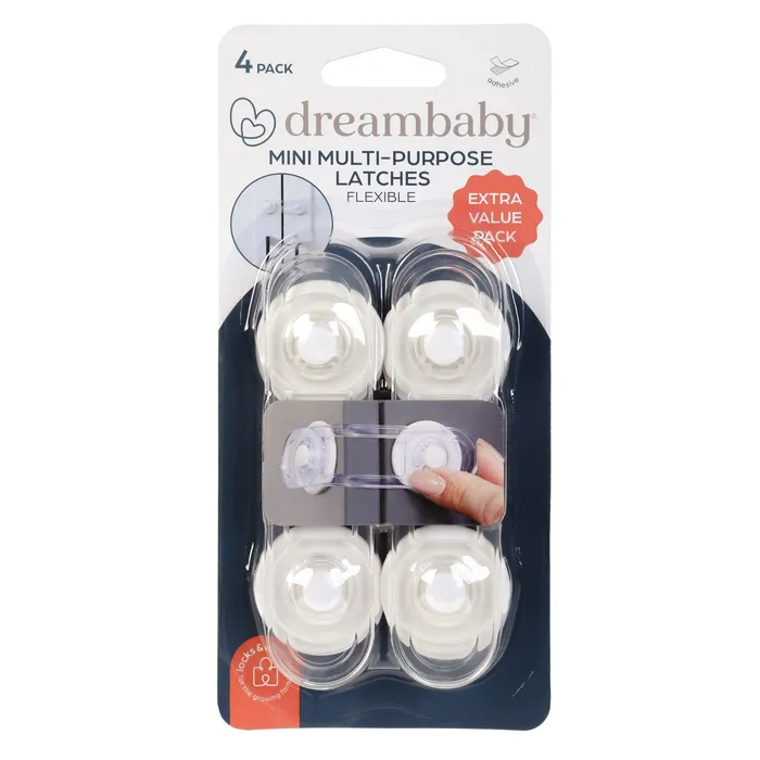 Dreambaby Mini Multi-Purpose Latches 4pk