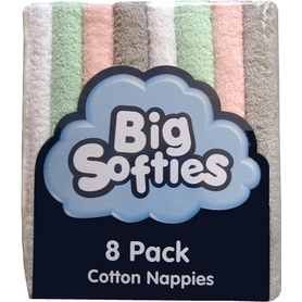 Big Softies Bright Nappies 8 Pack