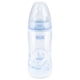 NUK First Choice Plus Bottle - Baby Blue - 300ml - 6-18 Months