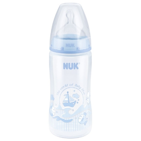 NUK First Choice Plus Bottle - Baby Blue - 300ml - 6-18 Months image 0 Large Image