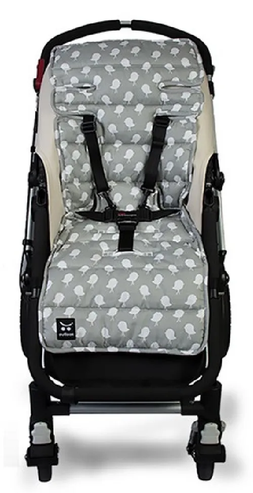 Outlook Cotton Pram Liner Grey Birds Baby Bunting AU