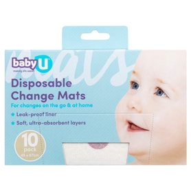 Baby U Disposable Change Mats 10 Pack