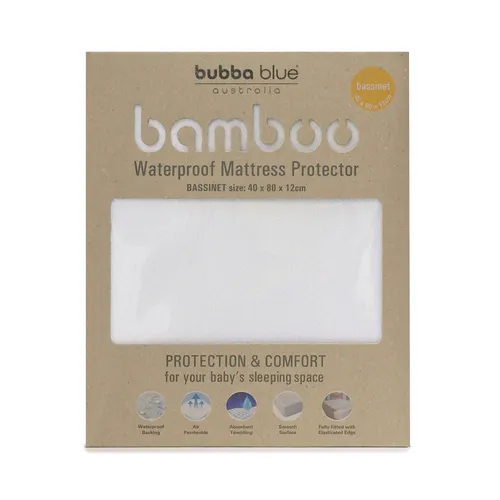 Bubba Blue Bamboo Mattress Protector Bassinet | Baby Bunting NZ