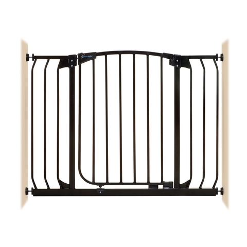Dreambaby Chelsea Xtra-Wide Auto-Close Gate Pressure Mounted Fits Gaps 97-108 (cm) Black image 0 Large Image