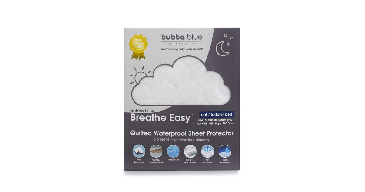 Bubba Blue Waterproof Sheet Protector White Baby Bunting NZ