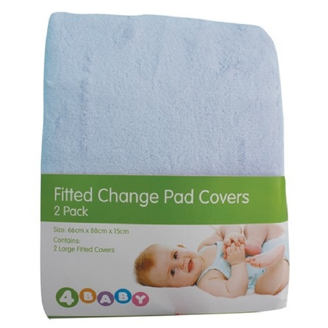 4Baby Change Pad Cover Blue 2 Pack image 0 Large Image