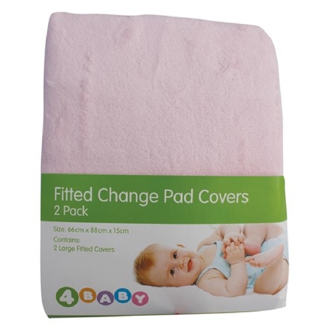 4Baby Change Pad Cover Pink 2 Pack image 0 Large Image