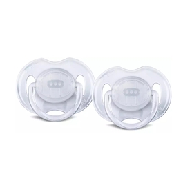 Avent Transparent Soother 0-6 Months - 2 Pack