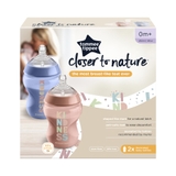 Tommee Tippee Closer To Nature Decorated Bottles -260ml - 2 Pack image 1