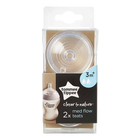 Tommee Tippee Closer To Nature Teat - Medium Flow - 2 Pack image 0 Large Image