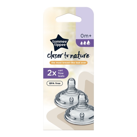 Tommee Tippee Closer To Nature Teat - Variable Flow - 2 Pack image 0 Large Image