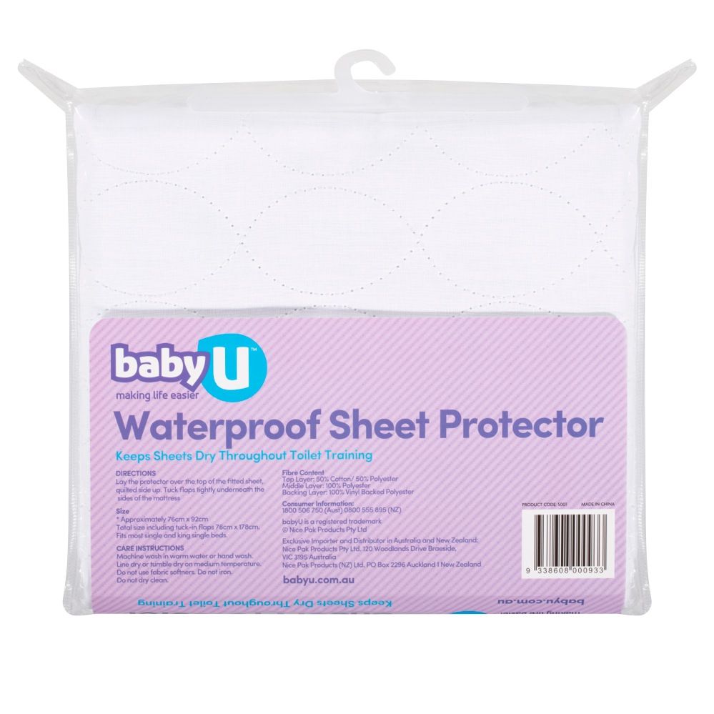 Baby U Waterproof Sheet Protector | Cot | Baby Bunting AU
