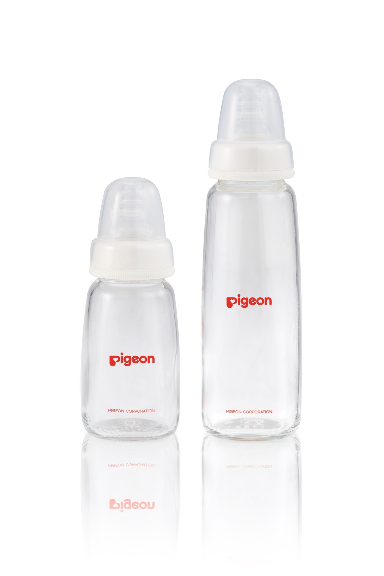 Pigeon Slim Neck Glass Bottle With Flexible Peristaltic Teat