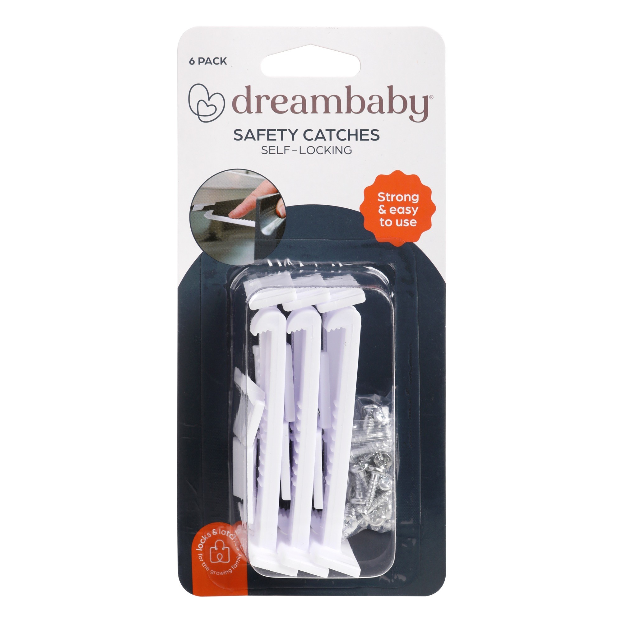 Dreambaby Safety Catches 6pk Latches, Locks & Plugs Baby Bunting AU