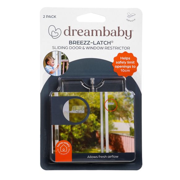 Dreambaby BREEZZ-LATCH Sliding Door & Window Locks 2 Pack