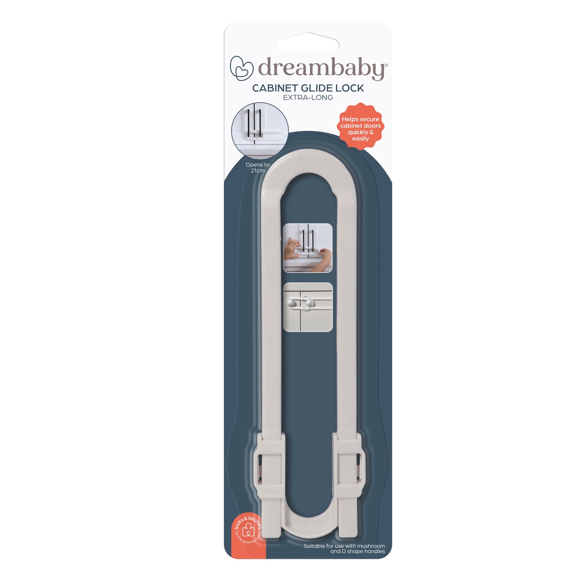 Dreambaby ExtraLong Glide Lock Latches, Locks & Plugs Baby