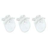 Playette Newborn Essential Mittens White 3 Pack image 0