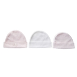 Playette Newborn Knitted Cap – Pink / White 3 Pack image 0