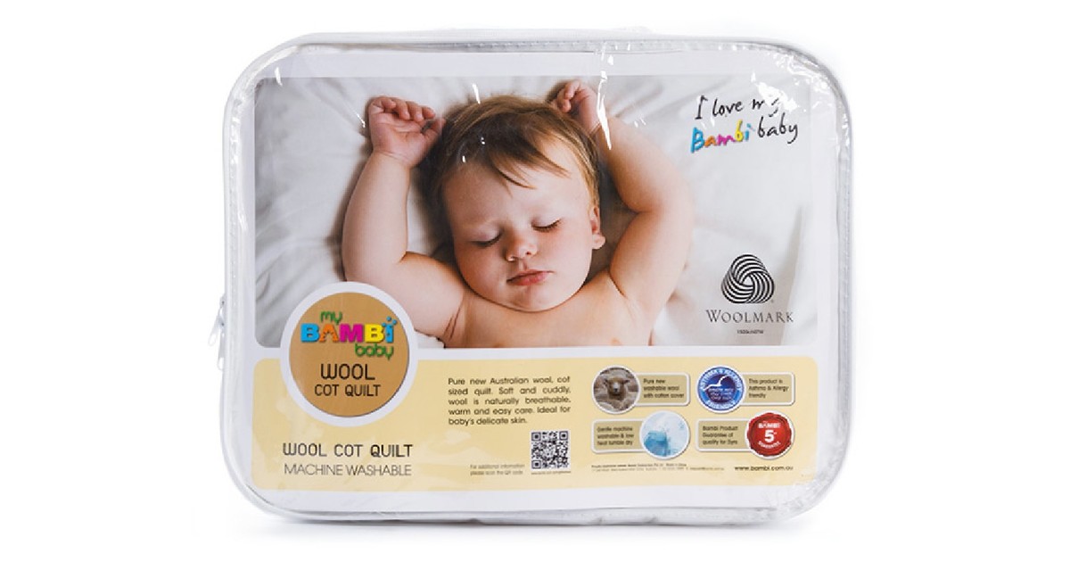Bambi Baby Wool Cot Quilt (Machine Washable) Baby Bunting AU