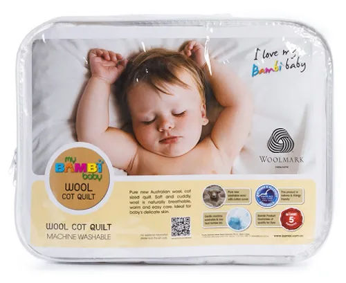 Bambi Baby Wool Cot Quilt (Machine Washable) Baby Bunting AU