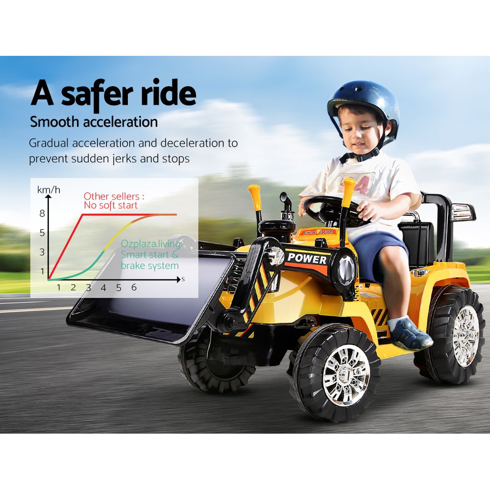 Rigo Ride On Car Bulldozer Yellow Baby Bunting AU