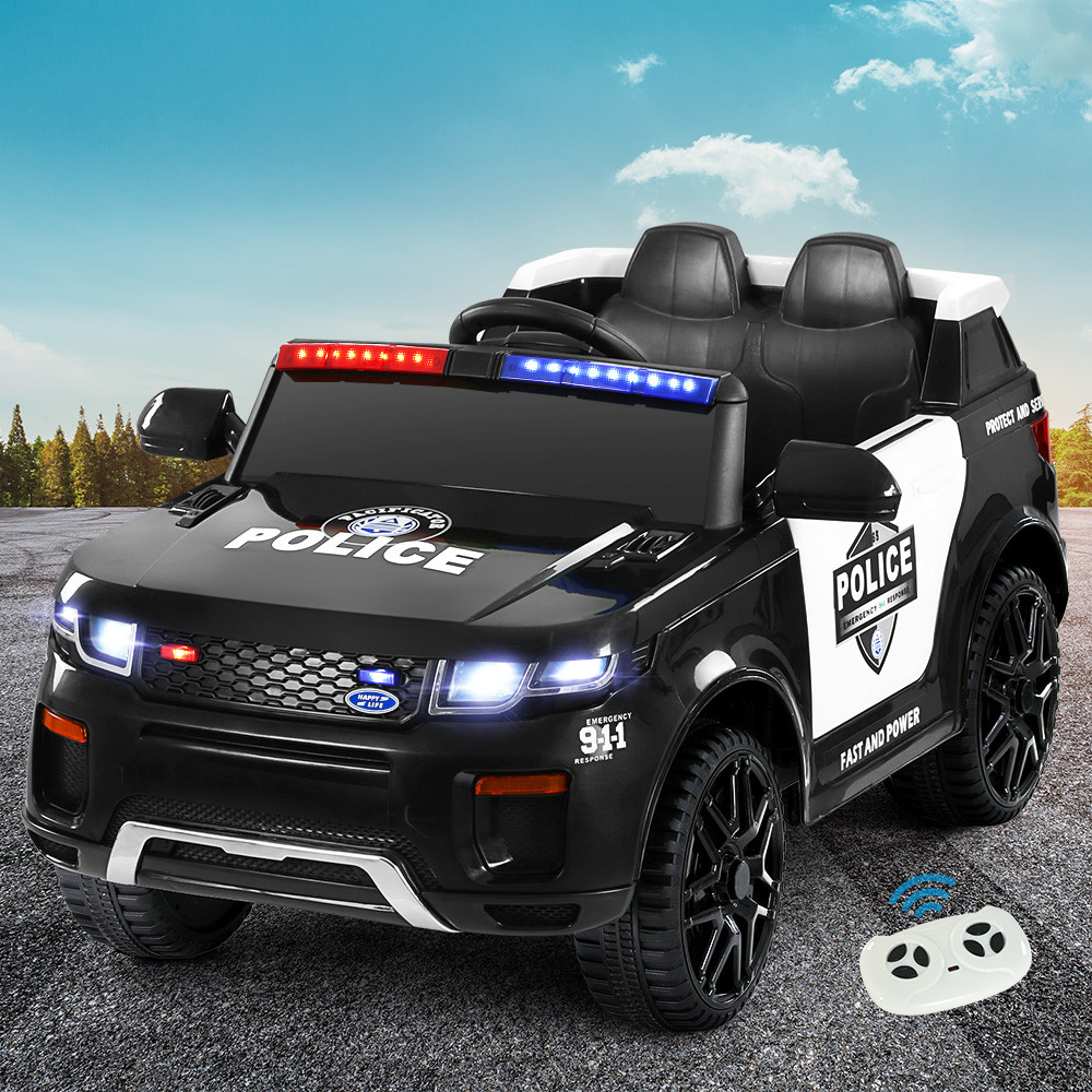 Rigo Ride On Car Patrol Police Black Vehicles Baby Bunting AU