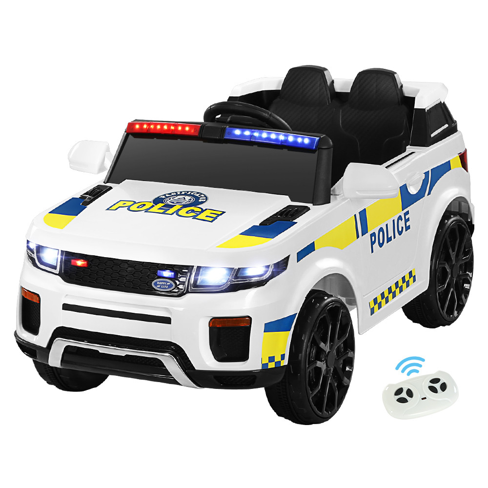 Rigo Ride On Car Patrol Police - White | Vehicles | Baby Bunting AU