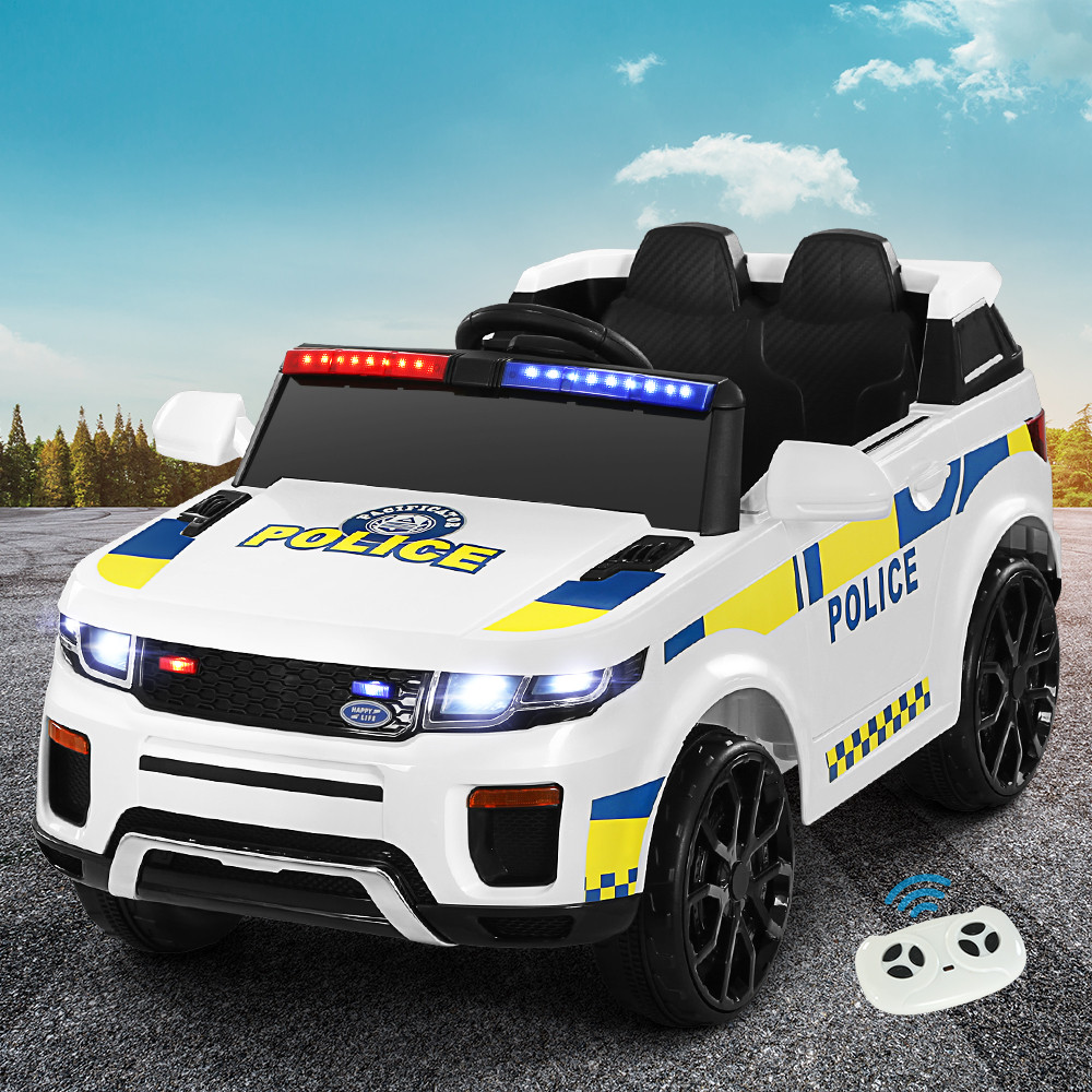 Rigo Ride On Car Patrol Police White Vehicles Baby Bunting AU