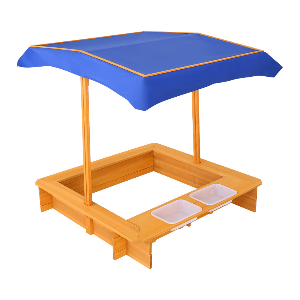 Keezi Kids Sandpit Square with Canopy Beach Sand Baby Bunting AU