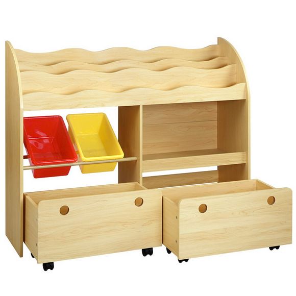 Keezi Kids Bookshelf - Natural