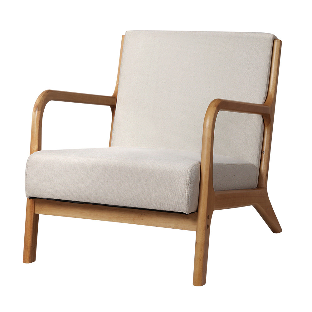 Artiss Armchair Fabric Beige Green