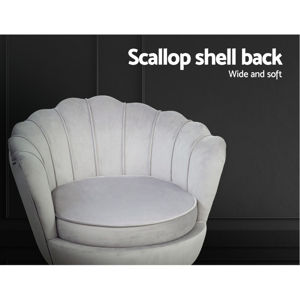 Grey scallop deals shell chair