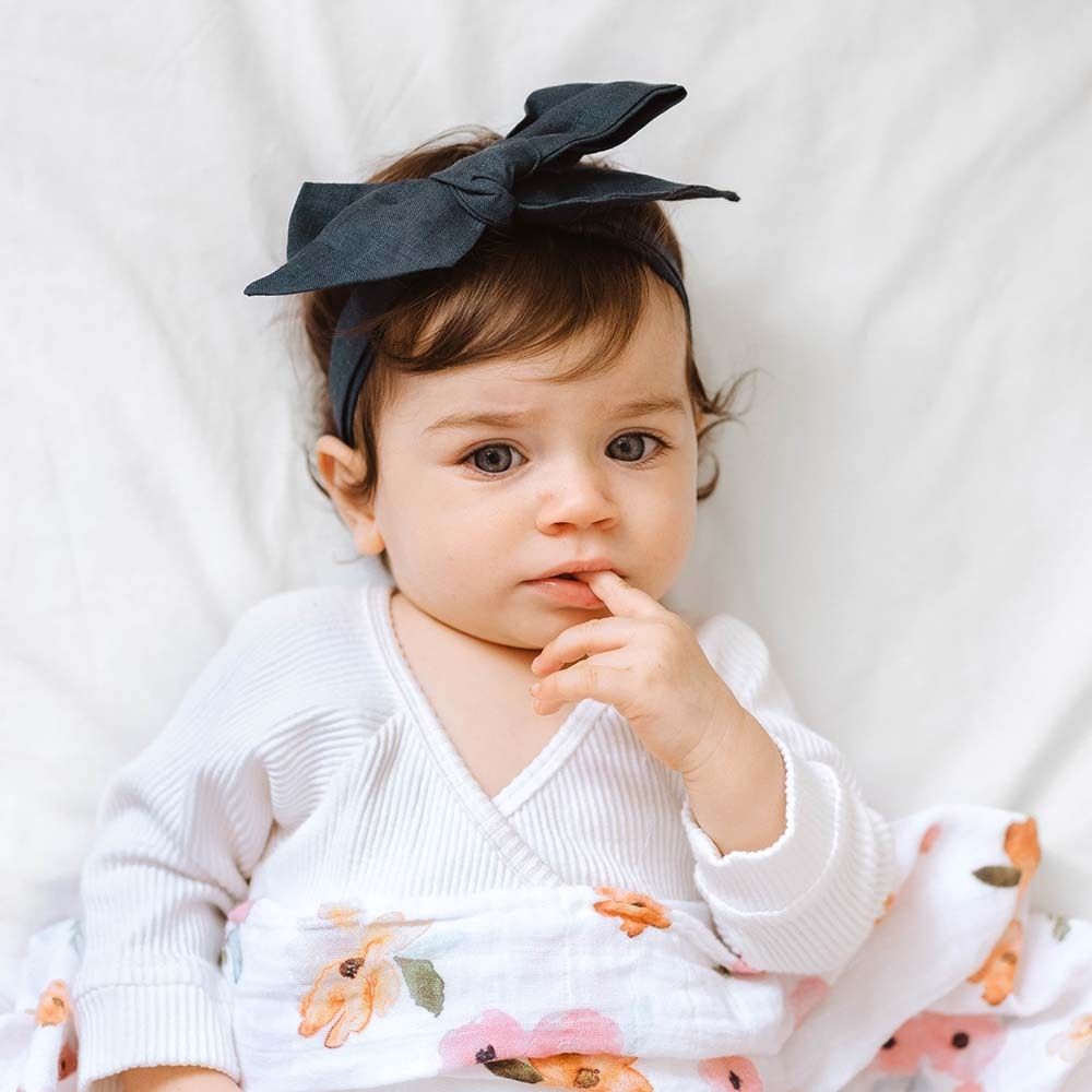 Navy blue hot sale baby bow