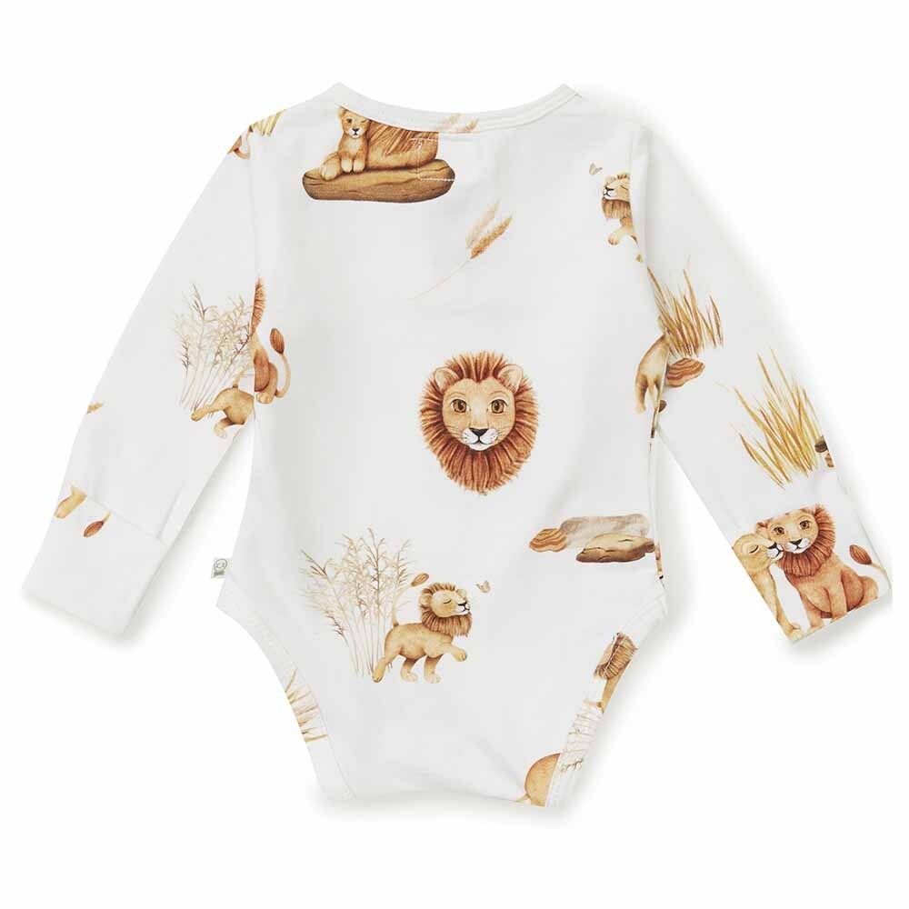Snuggle Hunny Lion Long Sleeve Organic Bodysuit | Bodysuits | Baby ...