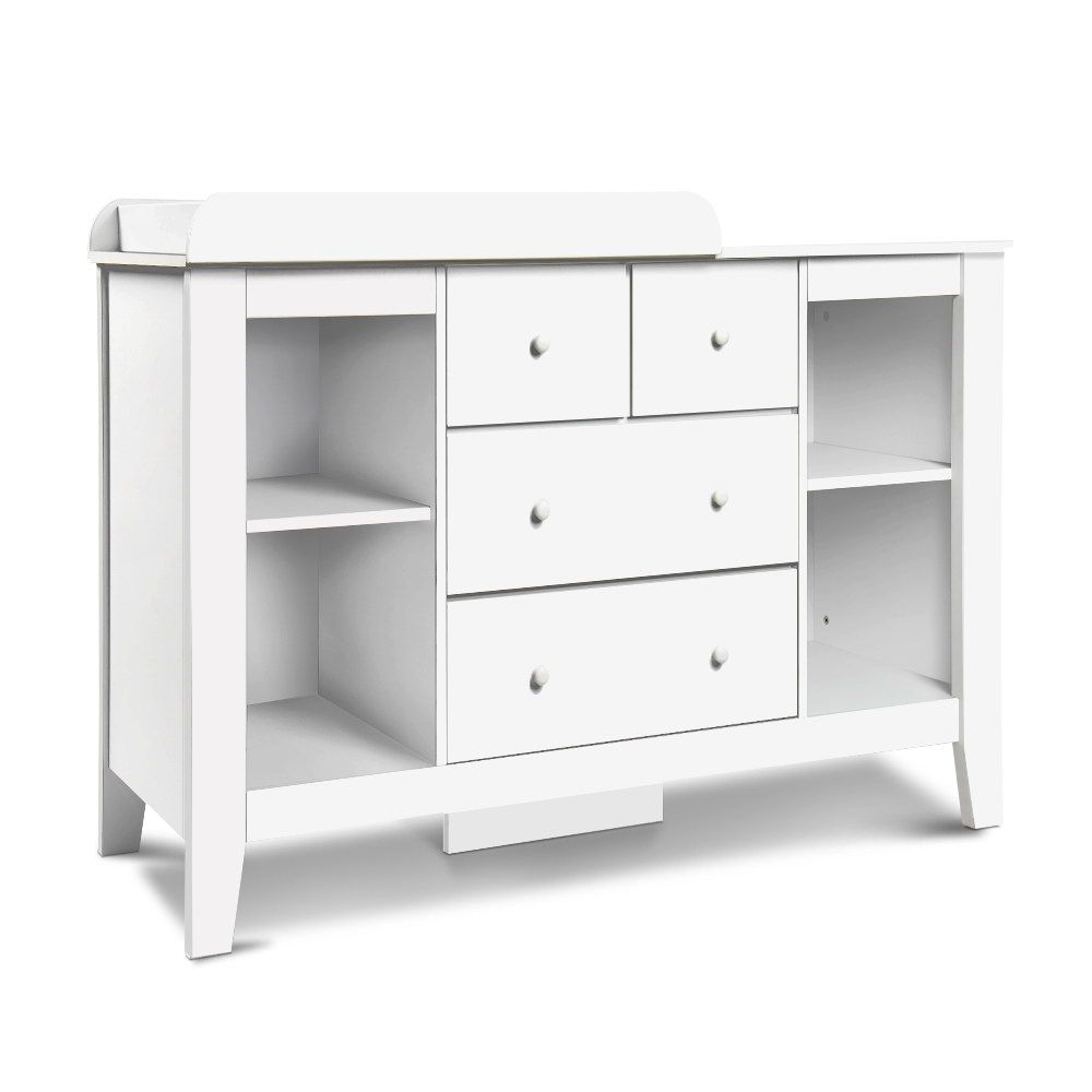 Keezi Change Table with Drawers - White | Changetables | Baby Bunting AU